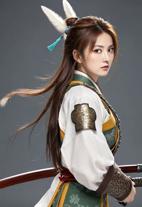 female sha wujing，sana，chestnut-haired female warrior