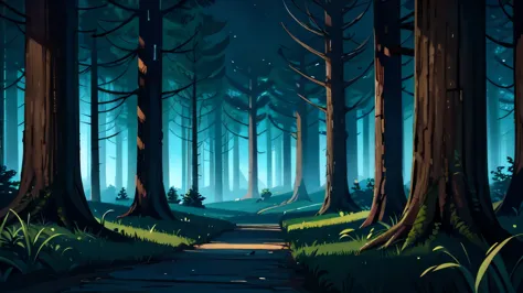the forest, night