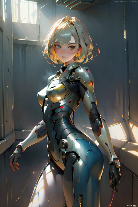 ((highest quality)), (masterpiece)), (detailed:1.4), 3D, Images of beautiful cyberpunk women,iron man, Shiny Metal Suit,High res...