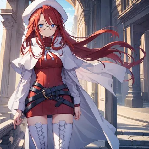 pov,(nsfw:1.2),summonnightaty, aty, (young:1.3),long hair, blue eyes, red hair, beret, hat, glasses,
BREAK long hair, thighhighs...