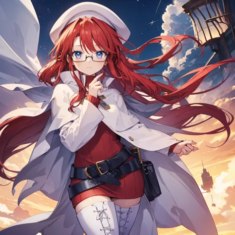 pov,(nsfw:1.2),summonnightaty, aty, (young:1.3),long hair, blue eyes, red hair, beret, hat, glasses,
BREAK long hair, thighhighs...