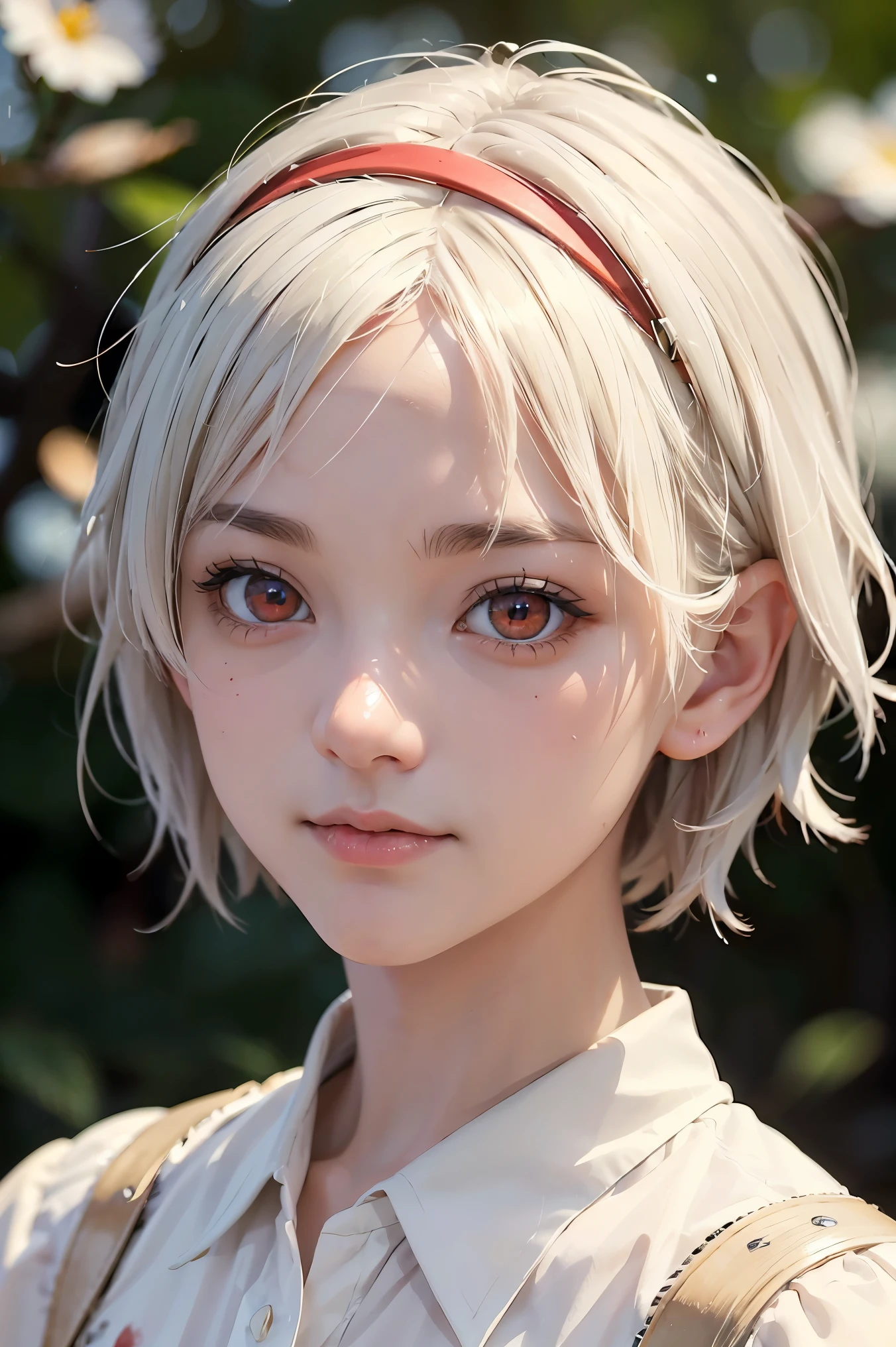 (masterpiece:1.2, best quality), (finely detailed beautiful eyes: 1.2), ((1boy)), (red eyes:1.4), (finely detailed eyes and detailed face:1.3), ((boy with short white hair)), (beautiful and clear background:1.2), (extremely detailed CG, ultra-detailed, best shadow:1.1), ((depth of field)), ((watercolor)), beautiful concept illustration, (orange background:0.5), (illustration:1.1), (extremely fine and beautiful:1.1), (perfect details:1.1), from front, cowboy shot, scenery 