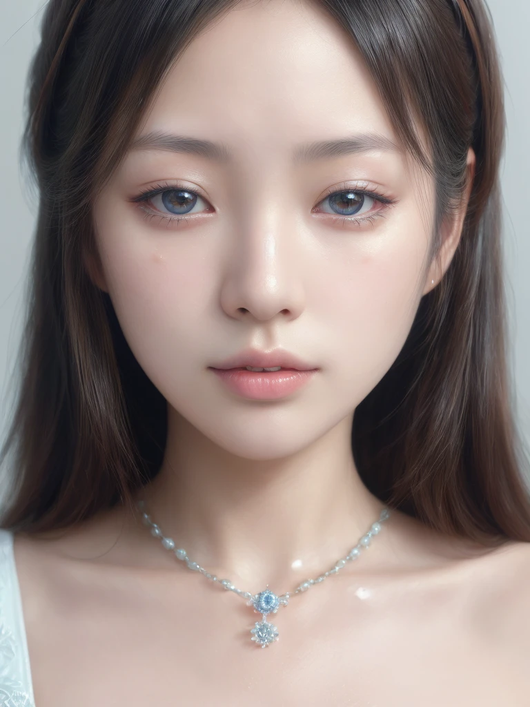 Hyper-realistic portrait oF a Japanese girl, Elegant and sophisticated, close up, shallow depth oF Field, soFt lighting, high resolution, accurate statement, Unique, Creative, Sufficient lighting, Clear details, Canon EOS R5, 85mm lens, F/1.2, reFined, Well structured, Unique pose, Neutral tones, Intricate details, Natural Beauty