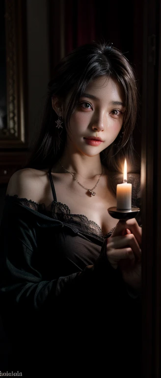 （Rich picture，Masterpiece quality）Exquisite 8K CG works，Practical, 4K, top quality、masterpiece、Ultra-high resolution、(Practical:1.4)、1 female，Sit in the cemetery，Wearing ragged clothes，比基尼，Paled face，surreal，rotten wound，Scary tattoos，White hair,Smile，Sexy pose，Bright Eyes，Movie Scenes，middle Ages，necklace，earrings，Candle，Crystal Ball