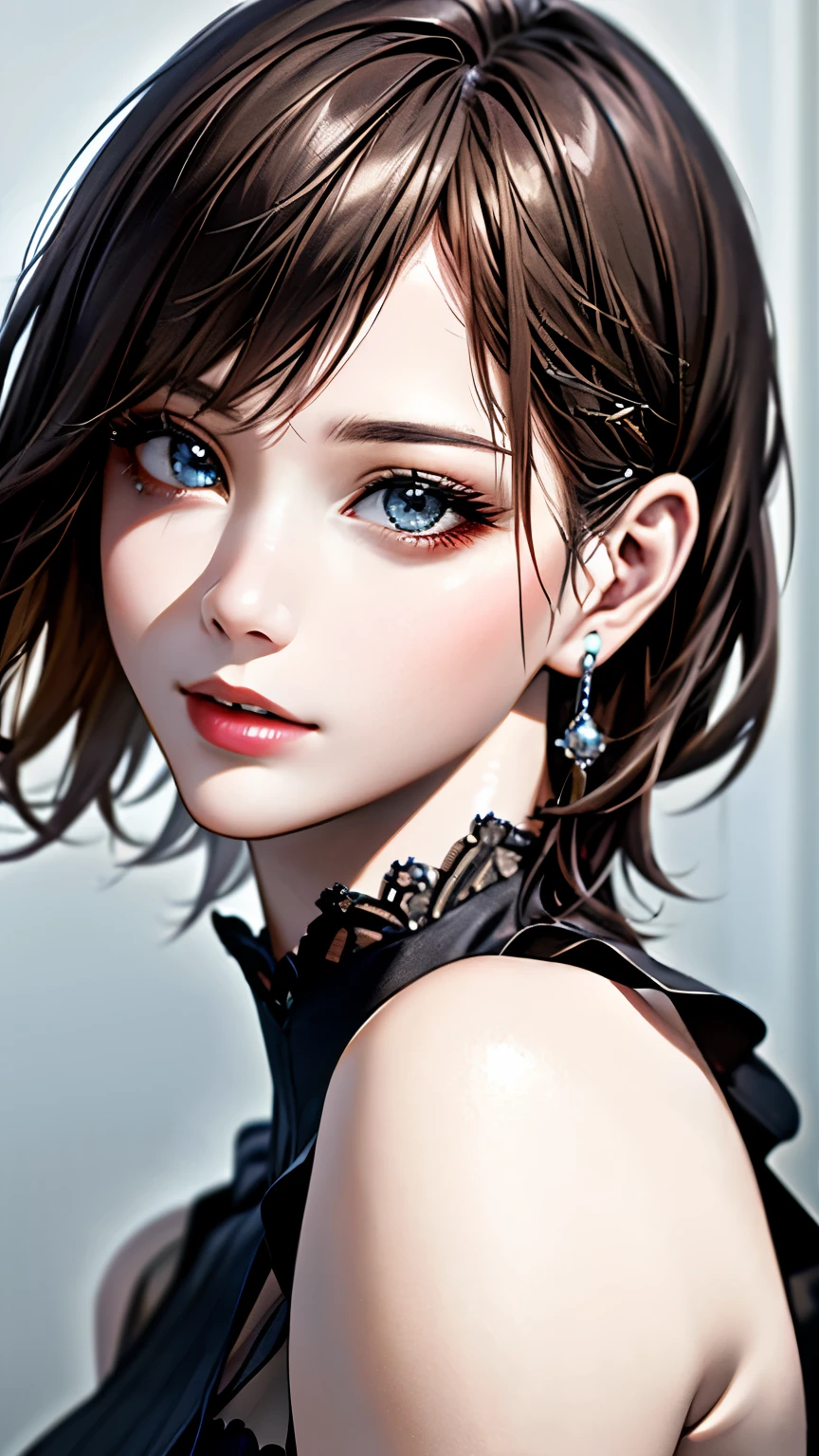 (hig彼st quality、8k、32k、masterpiece)、(Realistic)、(Realistic:1.2)、(High resolution)、Very detailed、Very beautiful face and eyes、1 girl、Delicate body、(hig彼st quality、Attention to detail、Rich skin detail)、Bright colors