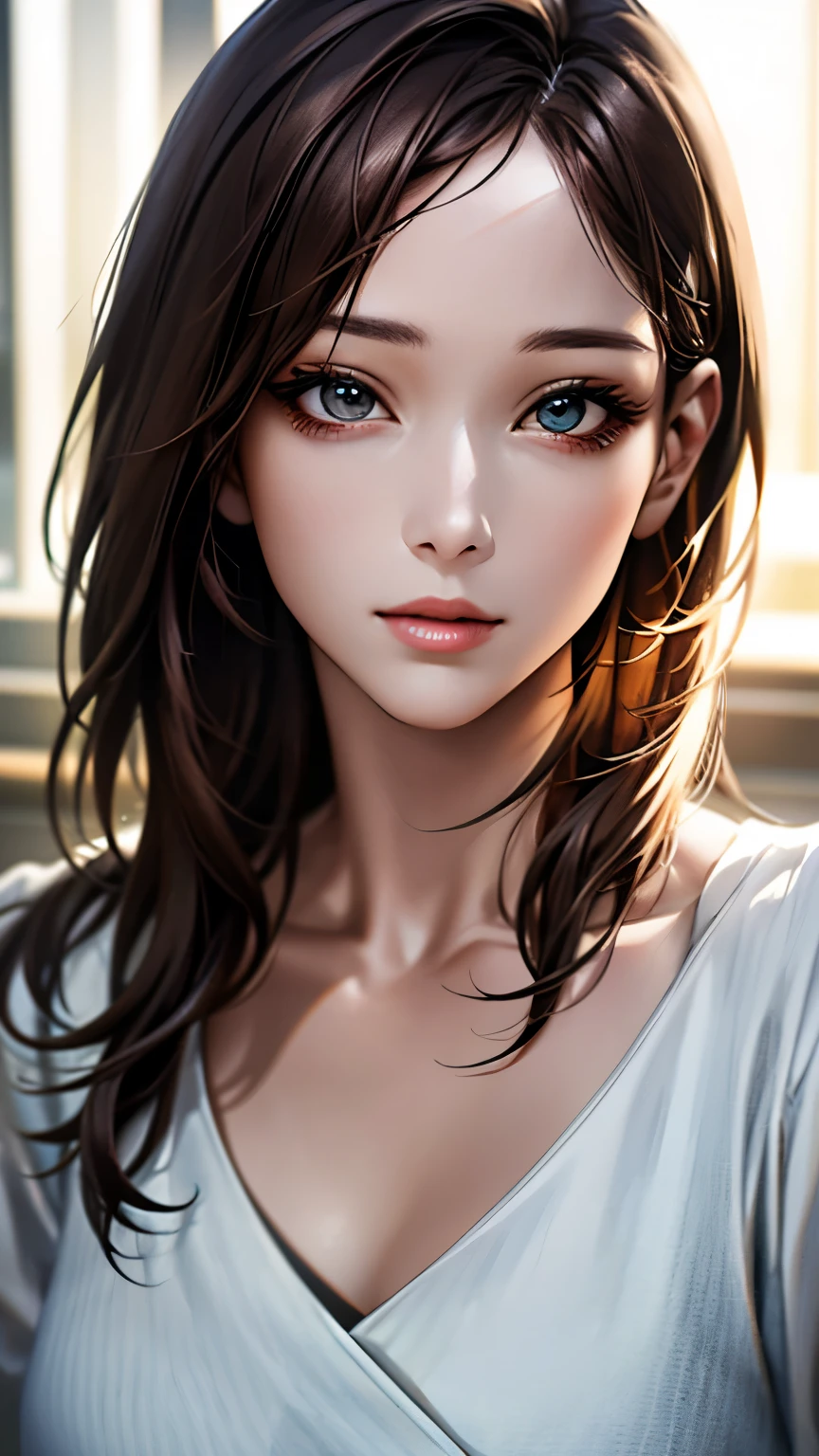 (hig彼st quality、8k、32k、masterpiece)、(Realistic)、(Realistic:1.2)、(High resolution)、Very detailed、Very beautiful face and eyes、1 girl、Delicate body、(hig彼st quality、Attention to detail、Rich skin detail)、Bright colors