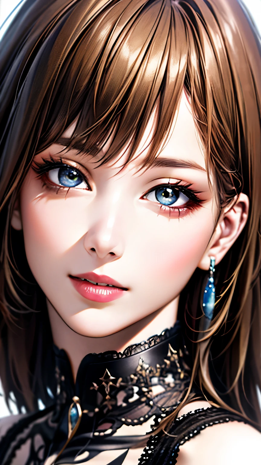 (hig彼st quality、8k、32k、masterpiece)、(Realistic)、(Realistic:1.2)、(High resolution)、Very detailed、Very beautiful face and eyes、1 girl、Delicate body、(hig彼st quality、Attention to detail、Rich skin detail)、Bright colors