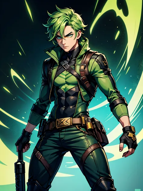 gender: male
eye color: green
physical appearance: handsome, has a tube oxygen, 
description: rebellious, artistic, and cynical.