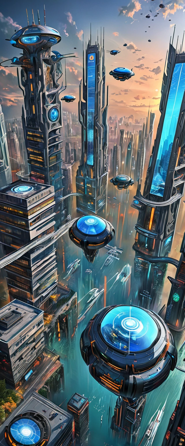 (best quality,4k,8k,highres,masterpiece:1.2),ultra-detailed,(realistic,photorealistic,photo-realistic:1.37),futuristic urban landscapes,innovative architecture,advanced technology,futuristic atmosphere,experimental lighting,concept art,sci-fi,high-tech materials,shiny surfaces,vivid colors,strong perspective,crystal-clear reflections,high-rise buildings,glass skyscrapers,floating vehicles,suspended walkways,exotic plants,dynamic cityscape,darkened sky,artificial lighting,neon lights,glowing signs,streaming light rays,hovering drones,robotic inhabitants,multilevel transportation systems,motion blur,energy streams,ever-changing holograms,glowing energy pathways,futuristic vehicles,pulsating energy sources,engineered nature,holographic displays,imposing structures,helix-shaped towers,futuristic fashion,sleek design aesthetics,urban night life,unconventional city layout,interconnected districts,transparent domes,circular plazas,modern infrastructure,integrated renewable energy sources,futuristic urban planning,digital billboards,immersive virtual reality spaces,transformative technology,efficient public transportation,zero-emission vehicles,sustainable buildings,harmonious blend of nature and technology,urban utopia.