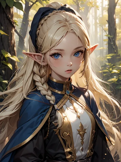masterpiece, highest quality, Very detailed, 16k, Ultra-high resolution、1 Elf girl, Detailed face、Perfect Fingers, Elf Ears, Sma...