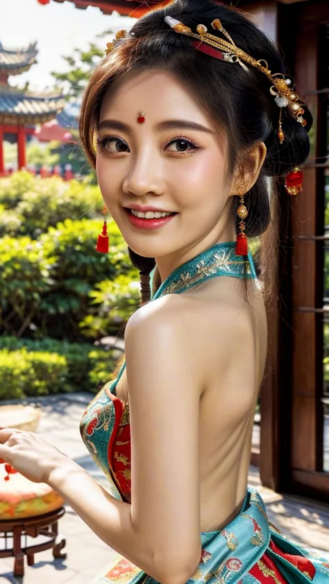 (best quality,ultra-detailed),(traditional chinese clothing, hanfu),(beautiful detailed eyes,beautiful detailed lips),(flying, j...