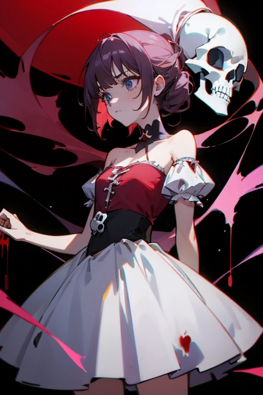Skull  and blood dress magical girl