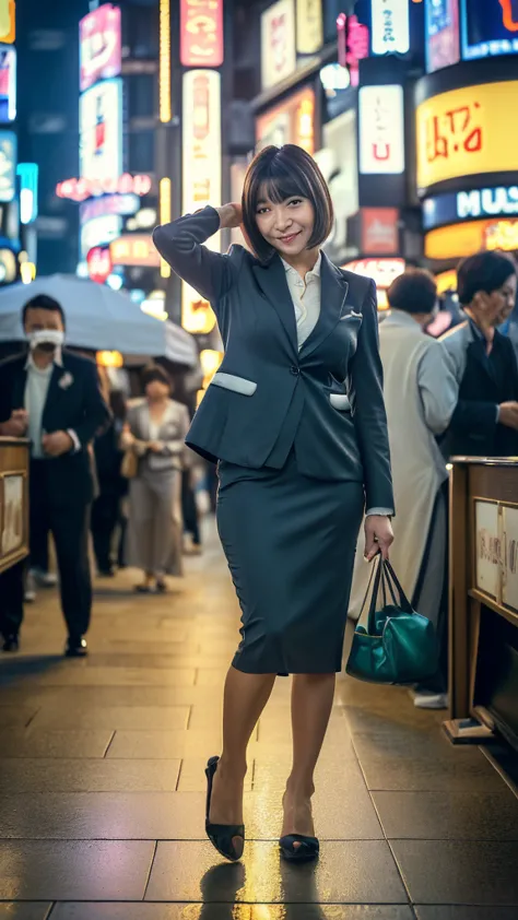 ((top quality)), ((8k)), ((masterpiece: 1.3)), (perfect appearance), (photorealism: 1.6), (japanese woman walking in the alley a...