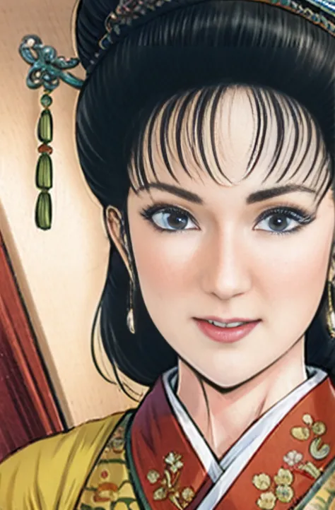 (best quality), (very aesthetic), (ultra-detailed), (best illustration),nsfw,a mature female,perfect face,suikoden,mrs. lin,(ful...