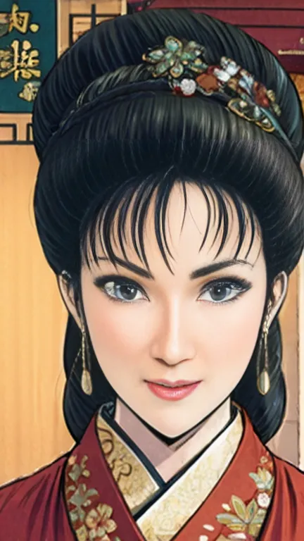 (best quality), (very aesthetic), (ultra-detailed), (best illustration),nsfw,a mature female,perfect face,suikoden,mrs. lin,(ful...