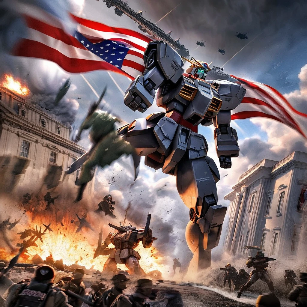 President Trump is piloting a Gundam, liberating the White House from the Democrat rat bastards