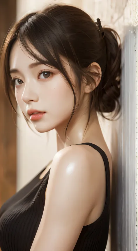 Japanese women, Skinny body, ((From the side)), (very small head), (Very small face), (Perfect Anatomy:1.37), Anatomically correct body proportions, Golden Ratio, (highest quality:1.4), 32k resolution, (Realistic:1.5), (Ultra-realistic:1.5), High resolutio...