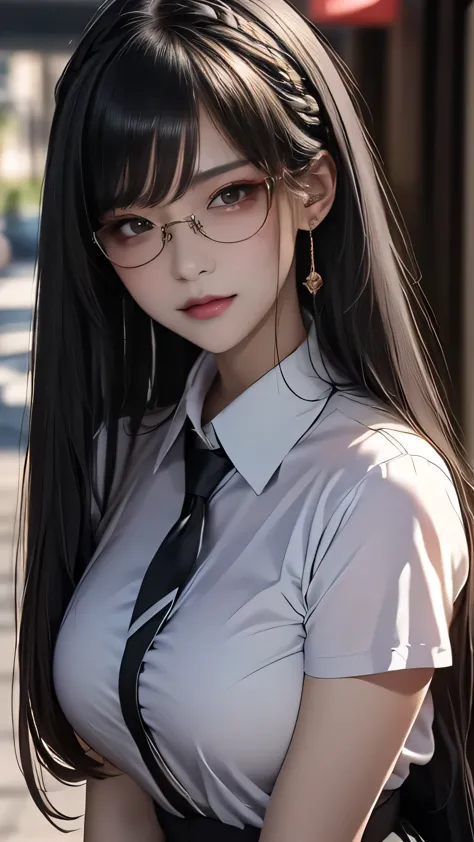 high school girl,(leaning forward:1.2),(random hairstyle),(highest image quality,(8k), ultra-realistic, best quality, high quali...