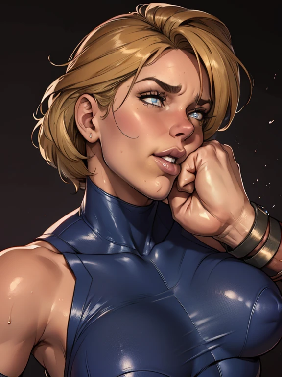 (best quality,4k,8k,highres,masterpiece:1.2),ultra-detailed,(realistic,photorealistic,photo-realistic:1.37),beautiful ((Power girl)),muscular,beautiful detailed eyes,beautiful detailed lips,longeyelashes,dark blond hair cascading down her shoulders,black leather pants,light beige sweater,full body,strong lighting,soft warm colors,blurred background,neutral expression, restrained in a sunlit city in ruins, (cameltoe), ((bound, restrained, kidnapped)), (((chained))), (((beaten by men))), (((hit in cheek:1.2))), (((violent hit action:1.2))), (((punched in the face:1.2))), (((fast movement effect:1.2)))