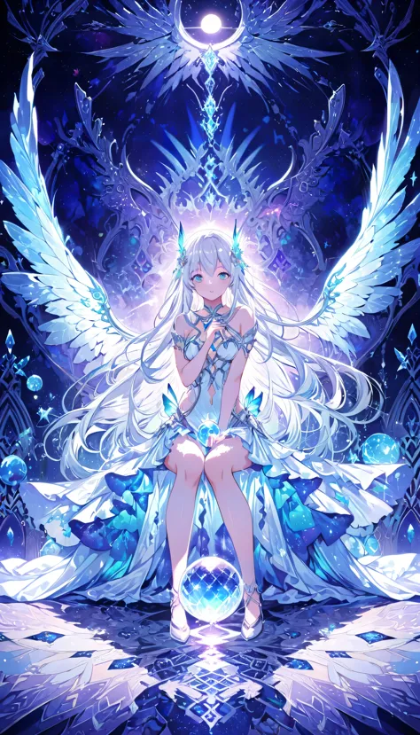 High resolution,Moon Goddess,Artemis,Silver Hair,Long Hair,goddess outfit, Bright colors, Dreamy atmosphere, Captivating eyes, M...