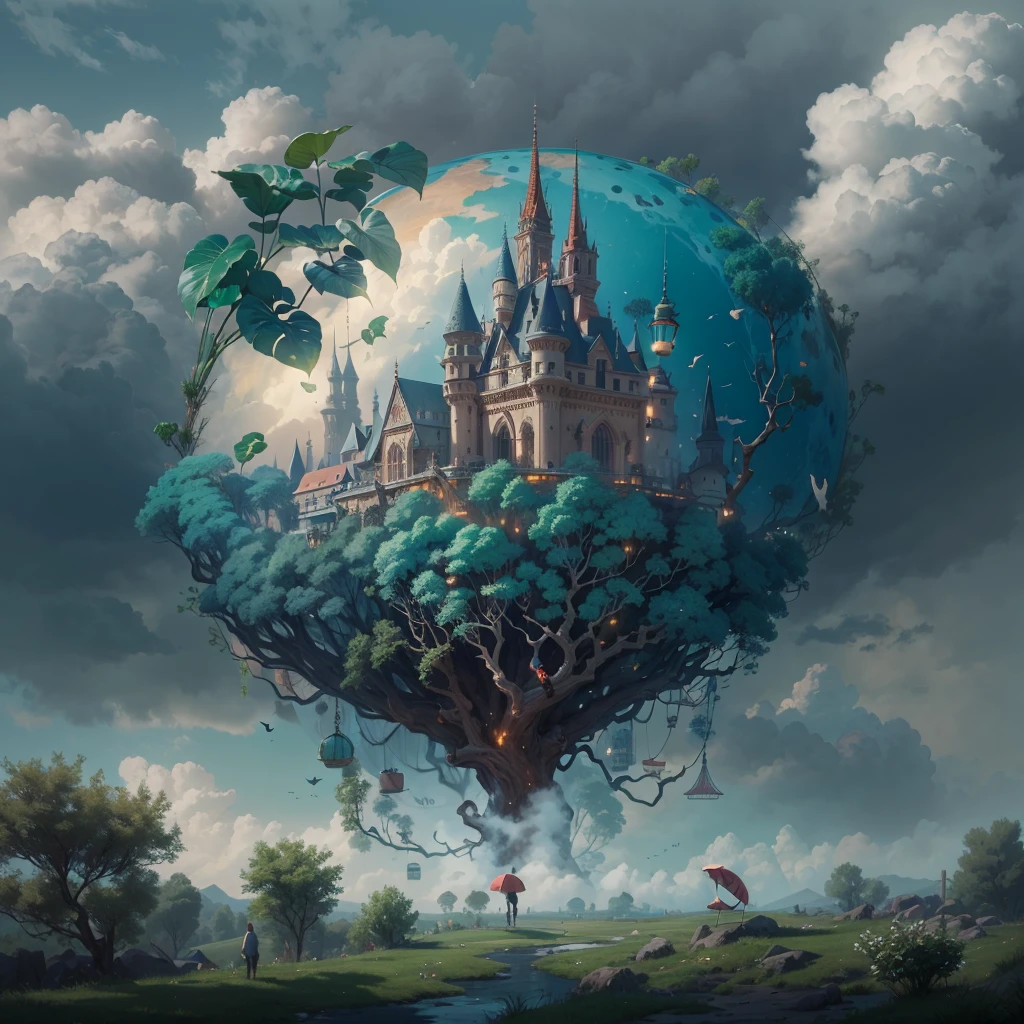 beste Qualität,4k,8k,hohe Auflösung,chef-d&#39;Kunstwerk:1.2,ultra-detailliert,Realistisch:1.37 Heißluftballons,HP.Im Stil von Lovecraft,über der geheimnisvollen Wolkenlandschaft,verdunkelter Himmel,Bedrohliche Atmosphäre,Störende Wolken,Alte Schrift, seltsames Leuchten auf dem Ballon,kunstvolle Skulpturen,schreckliche Tentakel,seltsame Symbole Bedeutung von&#39;seltsame Skala,taille imposante,Architektur d&#39;un autre monde,bröckelnde Ruinen, ätherische Lichtstrahlen,fahles Mondlicht,lueur subtile,Schatten und Reflexionen,Eindringliche Schatten, tiefere Blau- und Lilatöne,nüchterne Farbpalette,gelegentliche Ausbrüche leuchtender Farben, Eindruck von Bewegung,Nebelwirbel,sanft wiegende Bäume,isolierte schwimmende Trümmer,Entschuldigung,Vergessene,ruhig, aber verstörend,übernatürlich,Gruselige Atmosphäre