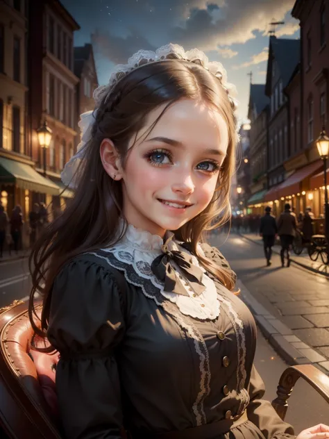 (masterpiece), best quality, expressive eyes, perfect face,a girl smiles towards the camera in a wonderful sunny day. her smile ...