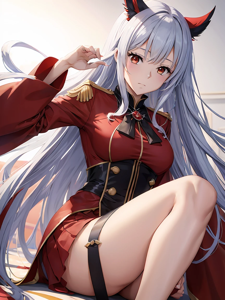 anime girl en robe rouge tenant une épée et portant des talons hauts, Ayaka genshin impact, Ayaka jeu genshin impact, du jeu vidéo Azur Lane, cushart krenz art key female, female protagonist 👀 :8, uniforme rouge, style voie d&#39;azur, tenue cramoisie, style anime comme le destin/passer la nuit, robe ornée de rouge et d&#39;or