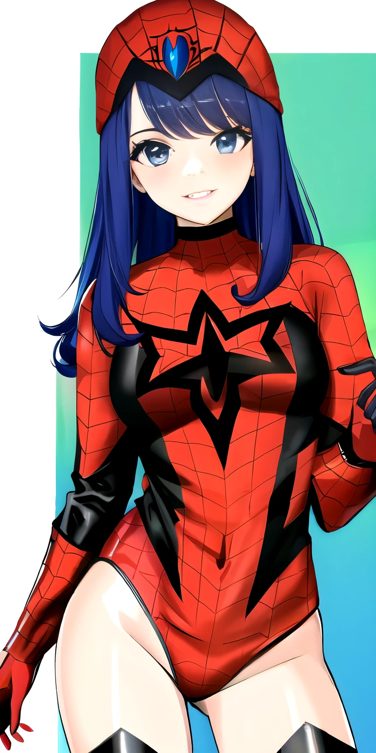 A cartoon picture of a woman in a spider - man suit - SeaArt AI