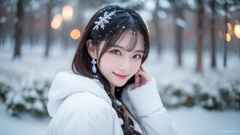 one girl, (white winter outfit:1.2), beautiful japanese actresses,
(raw photos, highest quality), (realistic, realistic:1.4), (t...