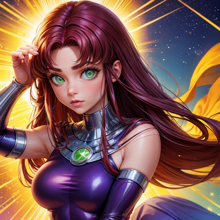 DC superheroine Starfire hypnotized