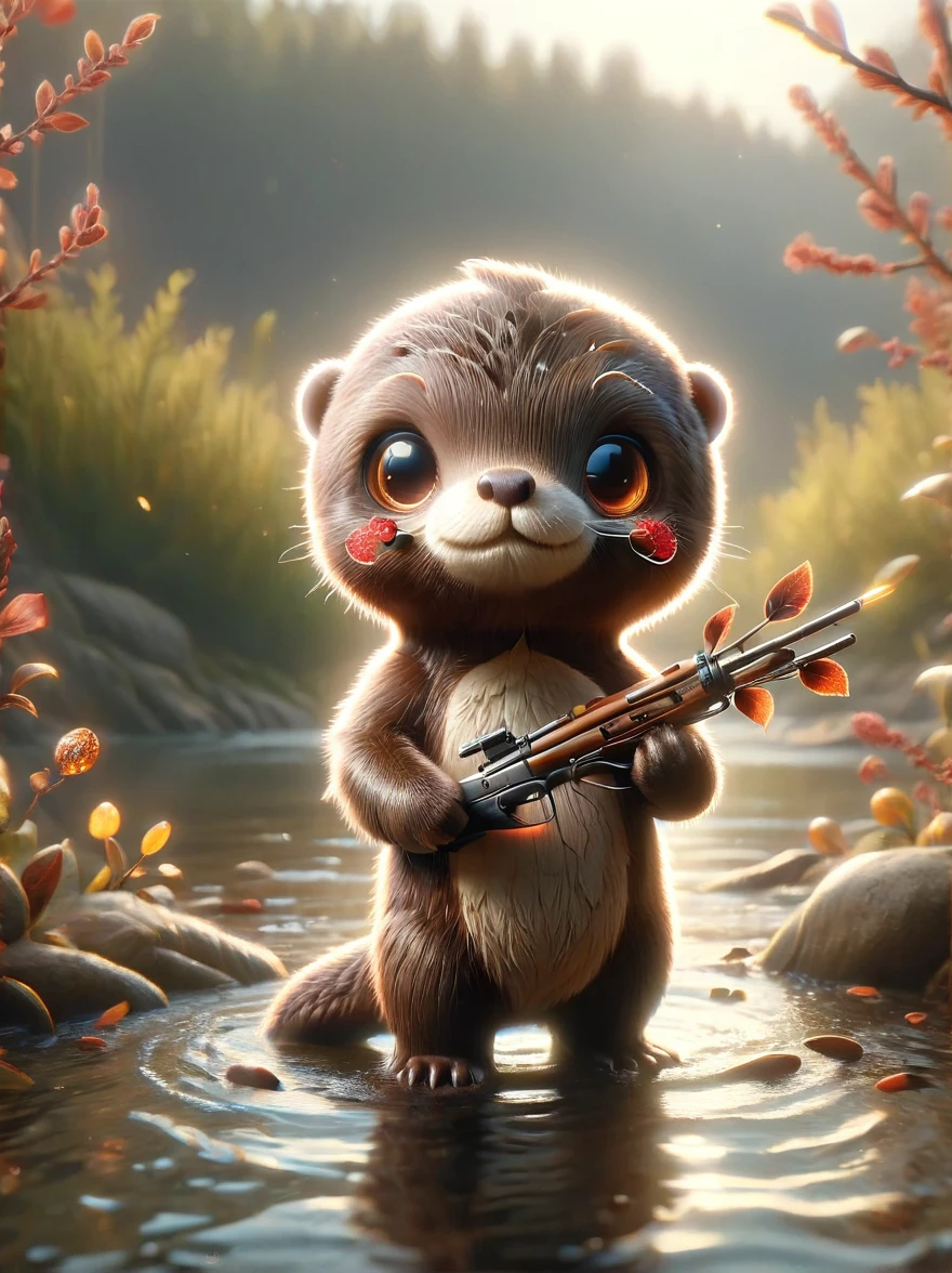 A very detailed ral-ntrgmstn pastel painting of a Roman otter, (masterpiece, ultra-detailed), best quality, high quality, highres