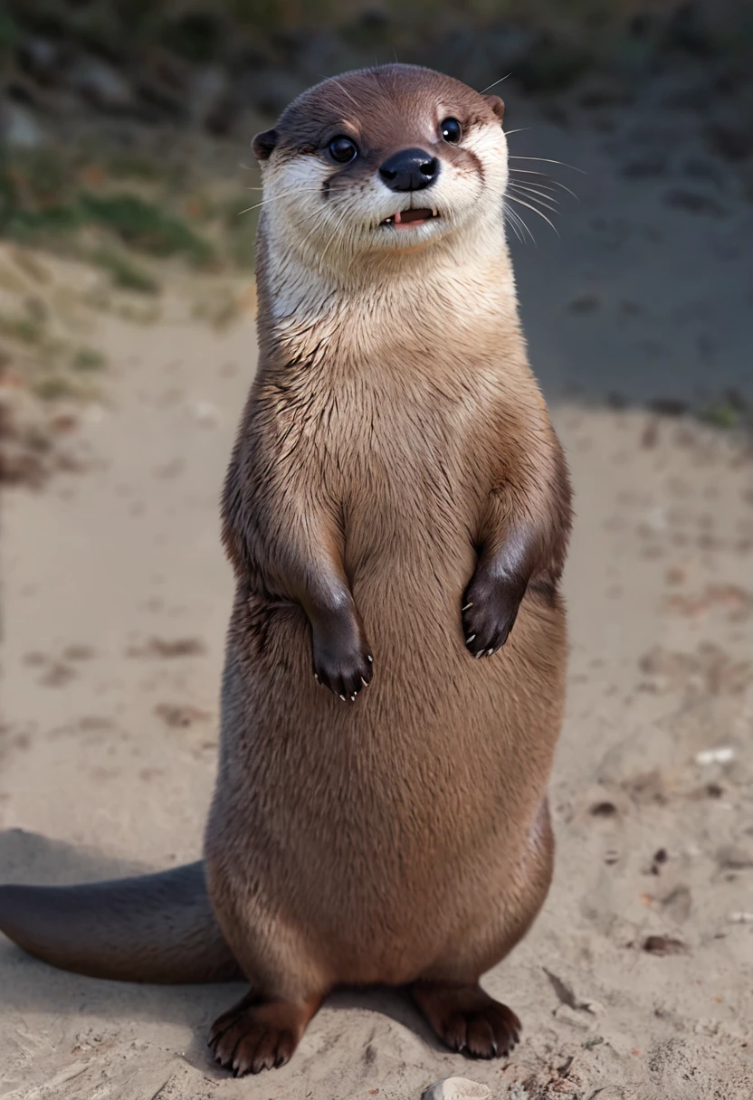 ((masterpiece, highest quality, Highest image quality, High resolution, photorealistic, Raw photo, 8K)), ((Extremely detailed CG unified 8k wallpaper)), An Otter, Cute and dancing,