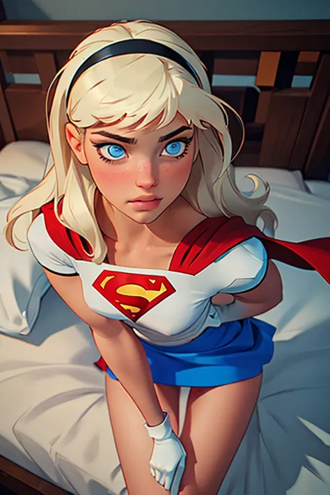 Masterpiece, raw, beautiful art, professional artist, 8k, very detailed face, very detailed hair, 1girl, Supergirl (blonde hair,...