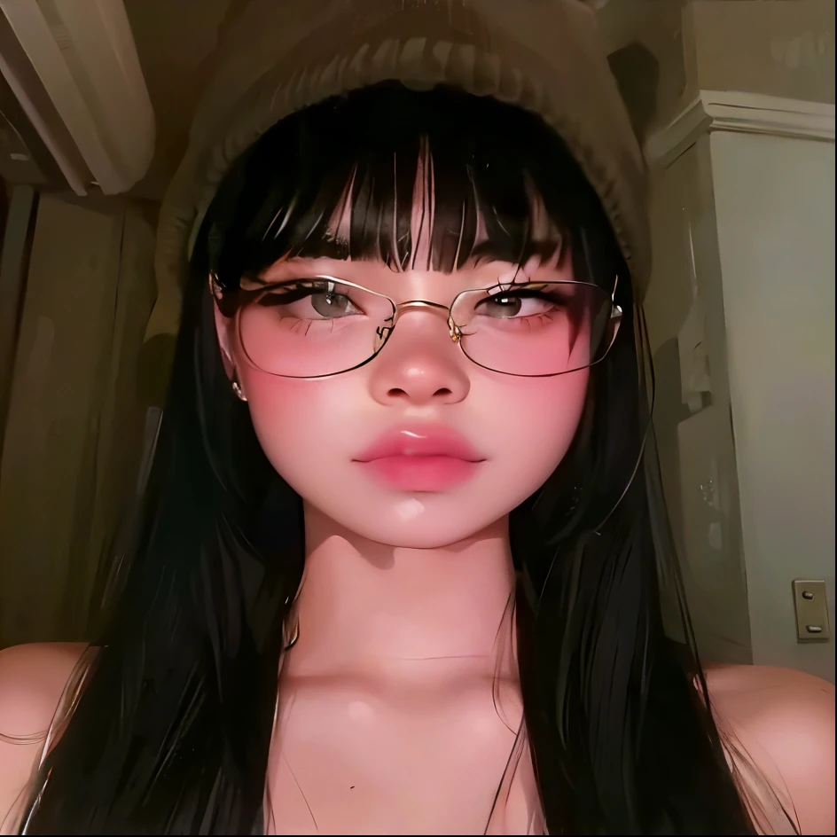 A close up of a woman with glasses and a hat - SeaArt AI