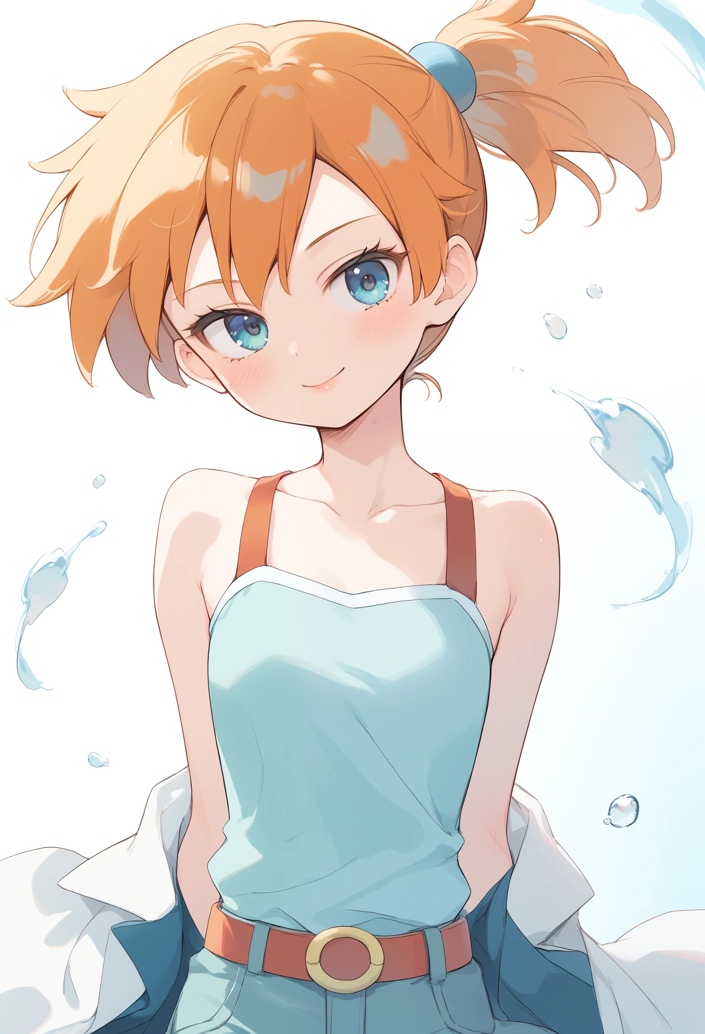 score_9, score_8_up, score_7_up, source_anime, BREAK
1girl, solo,  Pokemon, Misty, flat chest, orange hair,