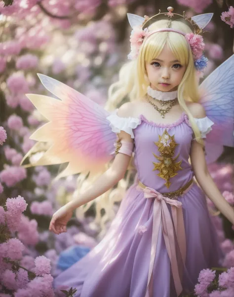 real anime role play meha fairy child portrait, fair, atmosphere, fantasy, hdr, surreal, blonde, clear focus, league of legends ...