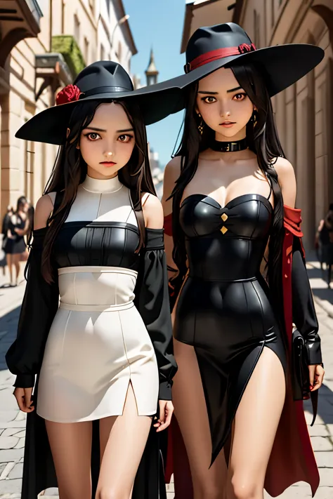 megumin archimage /have black hair and red eyes) and her daughter 13 years old esmeralda archmage's apprentice (have brunette co...