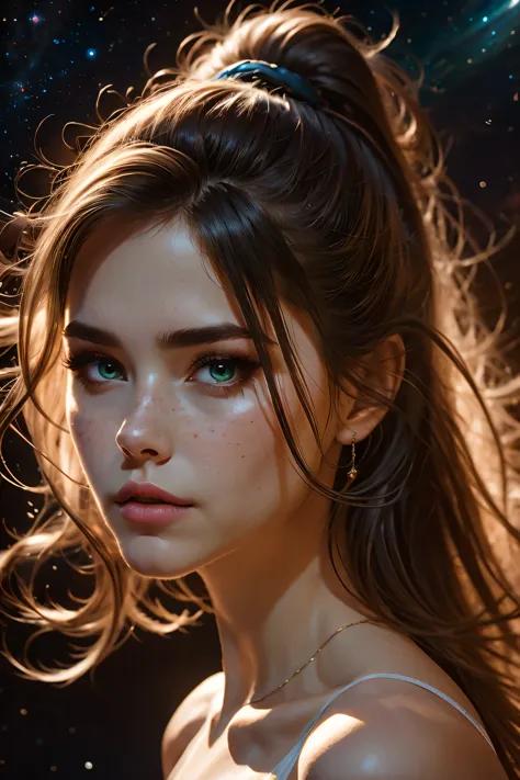 best quality,realistic,portrait,"toppless woman","beautiful detailed eyes","soft and delicate skin","long flowing hair","elegant...