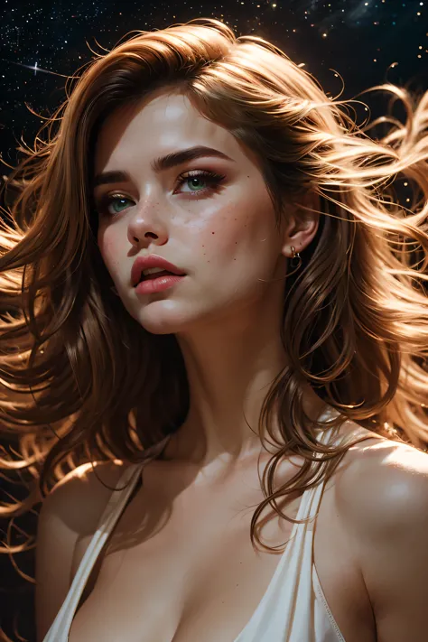best quality,realistic,portrait,"toppless woman","beautiful detailed eyes","soft and delicate skin","long flowing hair","elegant...