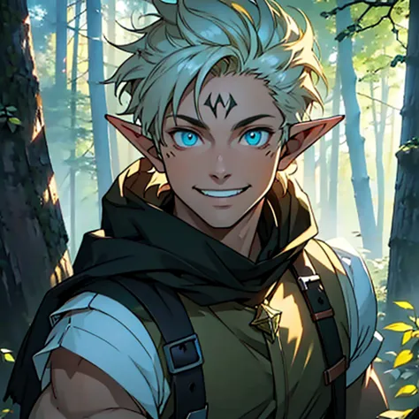 ((adult male half-elf ranger)), autumn forest with hair flow,
(highest quality, masterpiece, 8k, best image quality, ultra-high ...