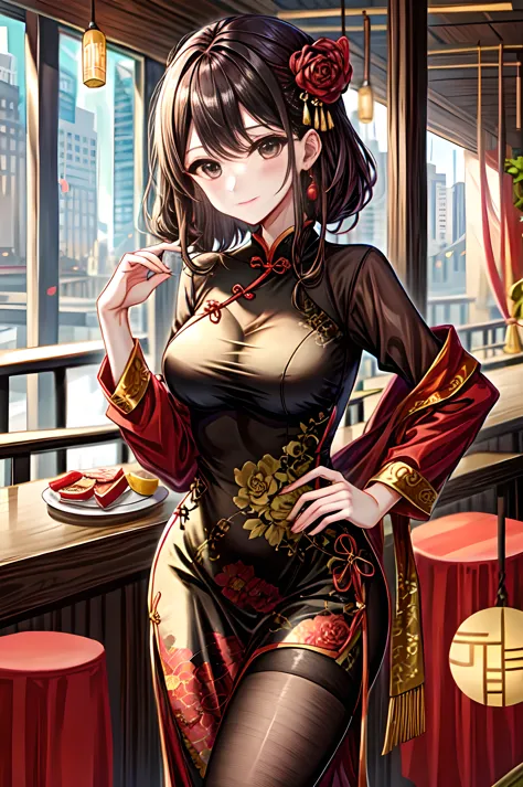 beautiful woman ,beautiful cheongsam