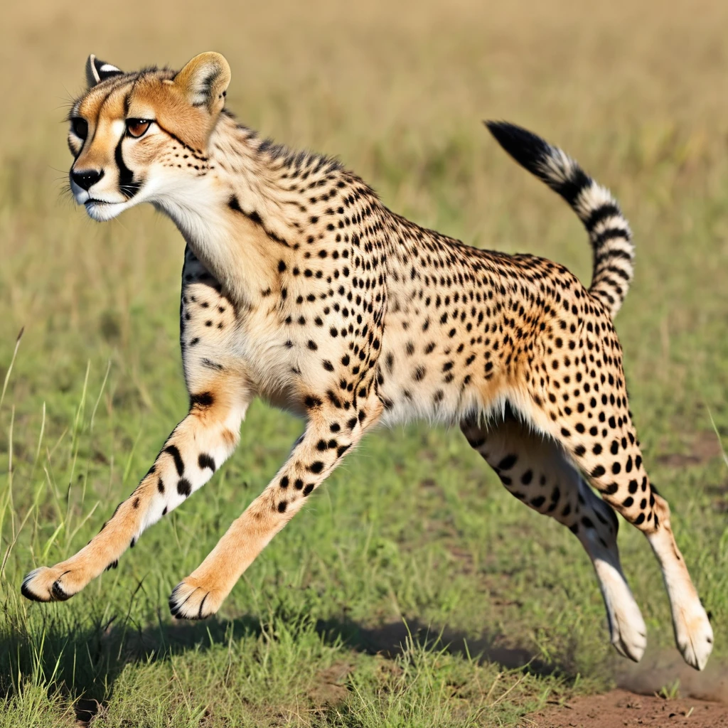 (best quality,4k,8k,highres,masterpiece:1.2),ultra-detailed,(realistic,photorealistic,photo-realistic:1.37),cheetah chasing Impala,high-speed motion blur,fast, agile cheetah,quick, panicked Impala,grasslands of Africa,savannah ecosystem,dry, golden plains,vibrant wildlife,thrilling chase,explosive energy,heart-pounding pursuit,action-packed scene,aquiline cheetah body,sharp claws,rippling muscles,graceful leap,fluid movements,graceful Impala leaps,graceful long legs,serene Impala antelope,resilient prey,game of survival,natural instincts at play,ferocious predator,hunt or be hunted,exhilarating hunt,leap for survival,stunning wildlife photography,natural beauty of Africa,sunset colors painting the sky,dramatic lighting,immersive atmosphere,vivid colors blend seamlessly,majestic creatures in their natural habitat,transformative chase sequence,fast-paced motion,stunning visual narrative,captivating moment frozen in time.