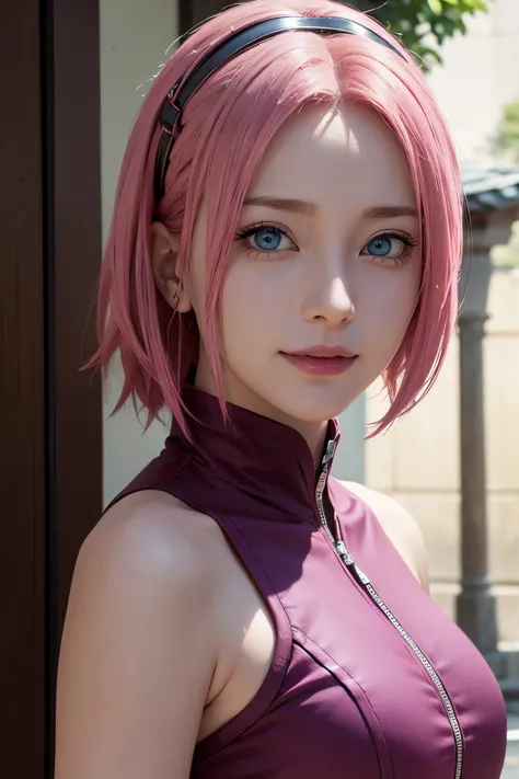 sakura haruno, sakura haruno, heroine of the anime naruto, masterpiece, super high resolution, super high definition, sideways, ...