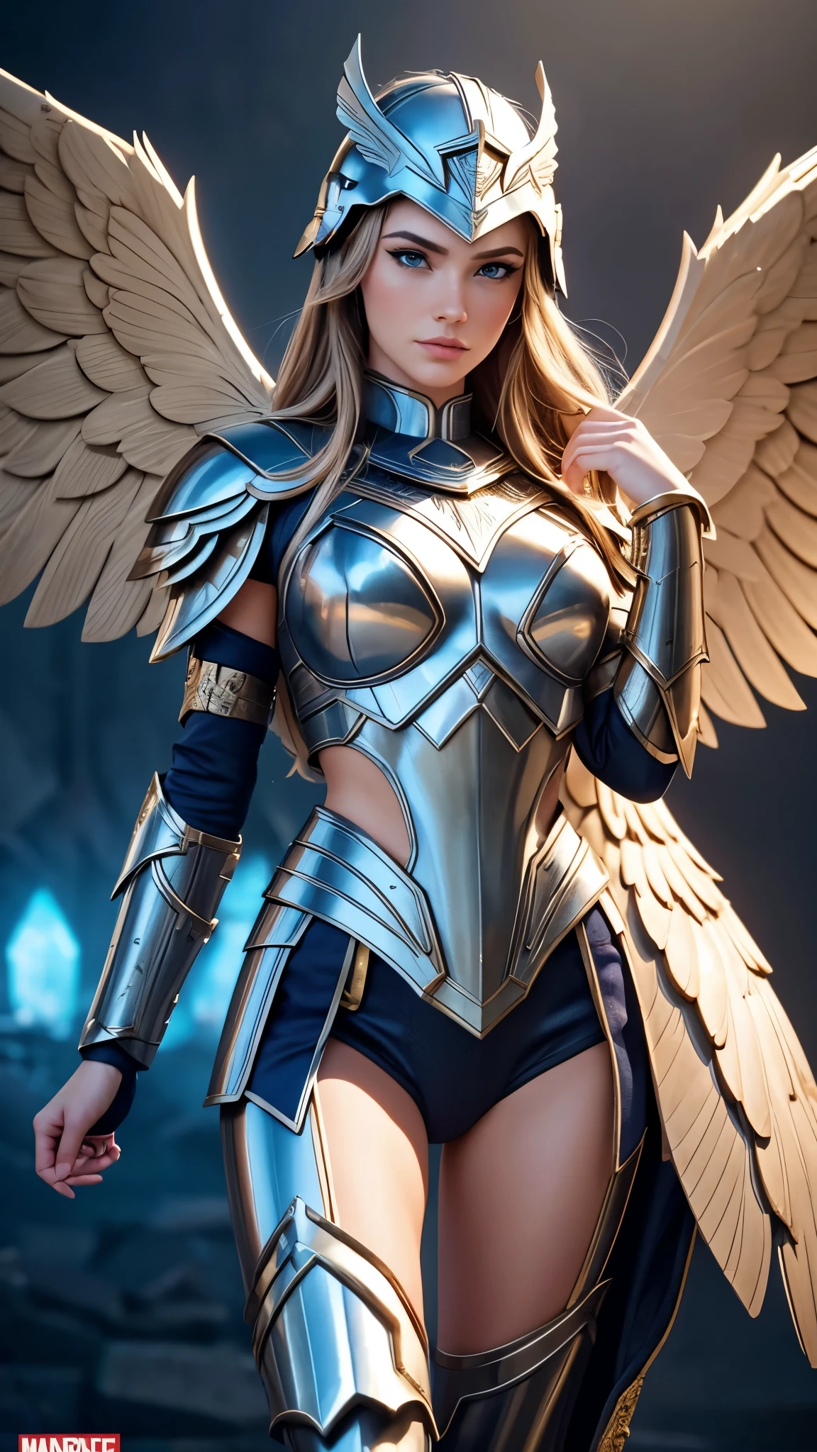 (l1vvydunne:.95), high angle photo of a gorgeous young valkyrie woman in the style of stefan kostic, realistic skin texture,(winged helmet:1.1), (valkyrie armor:1.2), 1 / 2 body crop, 8 5 mm art lens, f 1. 2, sharp focus, 8 k high definition, insanely detailed, intricate, elegant, art by stanley lau and artgerm, comics, fantasia, sfw, marvel e DC