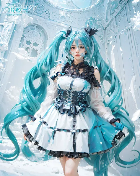 ( hatsune miku_rose cage),((realistic, photorealistic)),, light reflection, (( hd )),((upper body)), (((best quality, masterpiec...