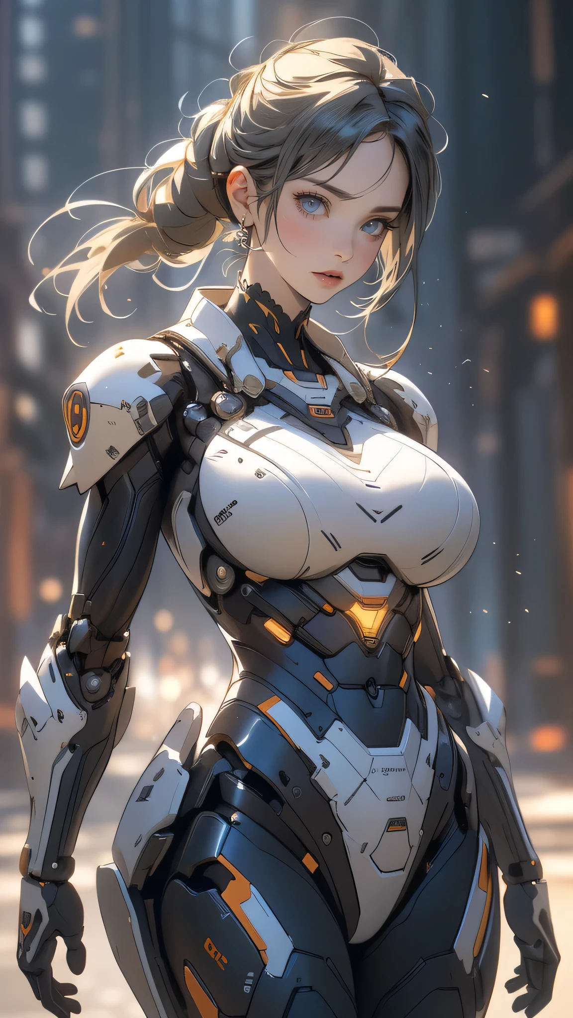 (random dynamic poses:1.2),mecha body,(Thin type:1.8),(big breasts:1.5),(random hairstyle),(Highest image quality,(8K), Ultra-realistic, Best Quality, High quality, High Definition, high quality texture, high detailing, Beautiful detailed, fine detailed, extremely details CG, Detailed texture, realistic representation of face, masterpiece, presence)