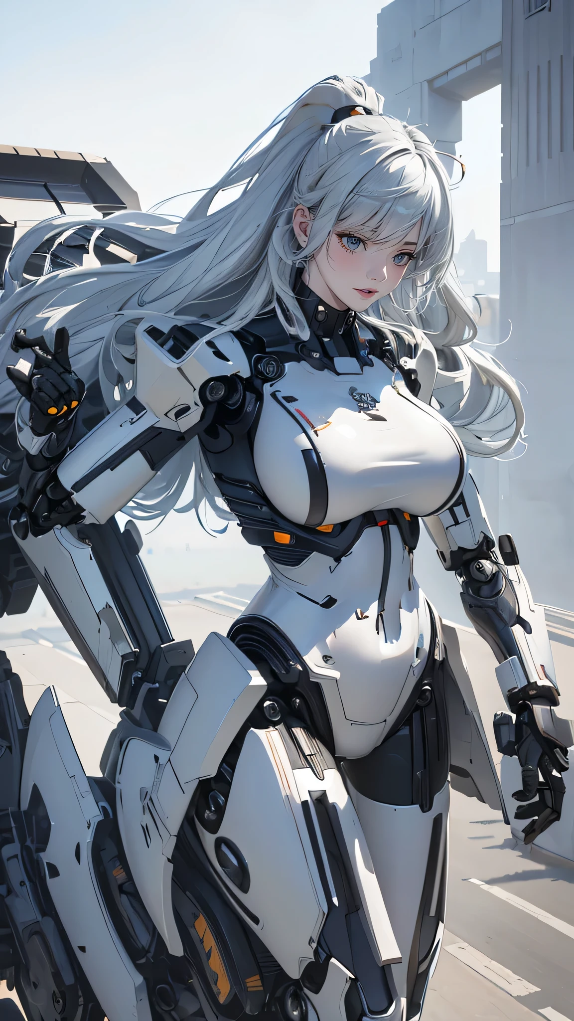 (random dynamic poses:1.2),mecha body,(Thin type:1.8),(big breasts:1.5),(random hairstyle),(Highest image quality,(8K), Ultra-realistic, Best Quality, High quality, High Definition, high quality texture, high detailing, Beautiful detailed, fine detailed, extremely details CG, Detailed texture, realistic representation of face, masterpiece, presence)