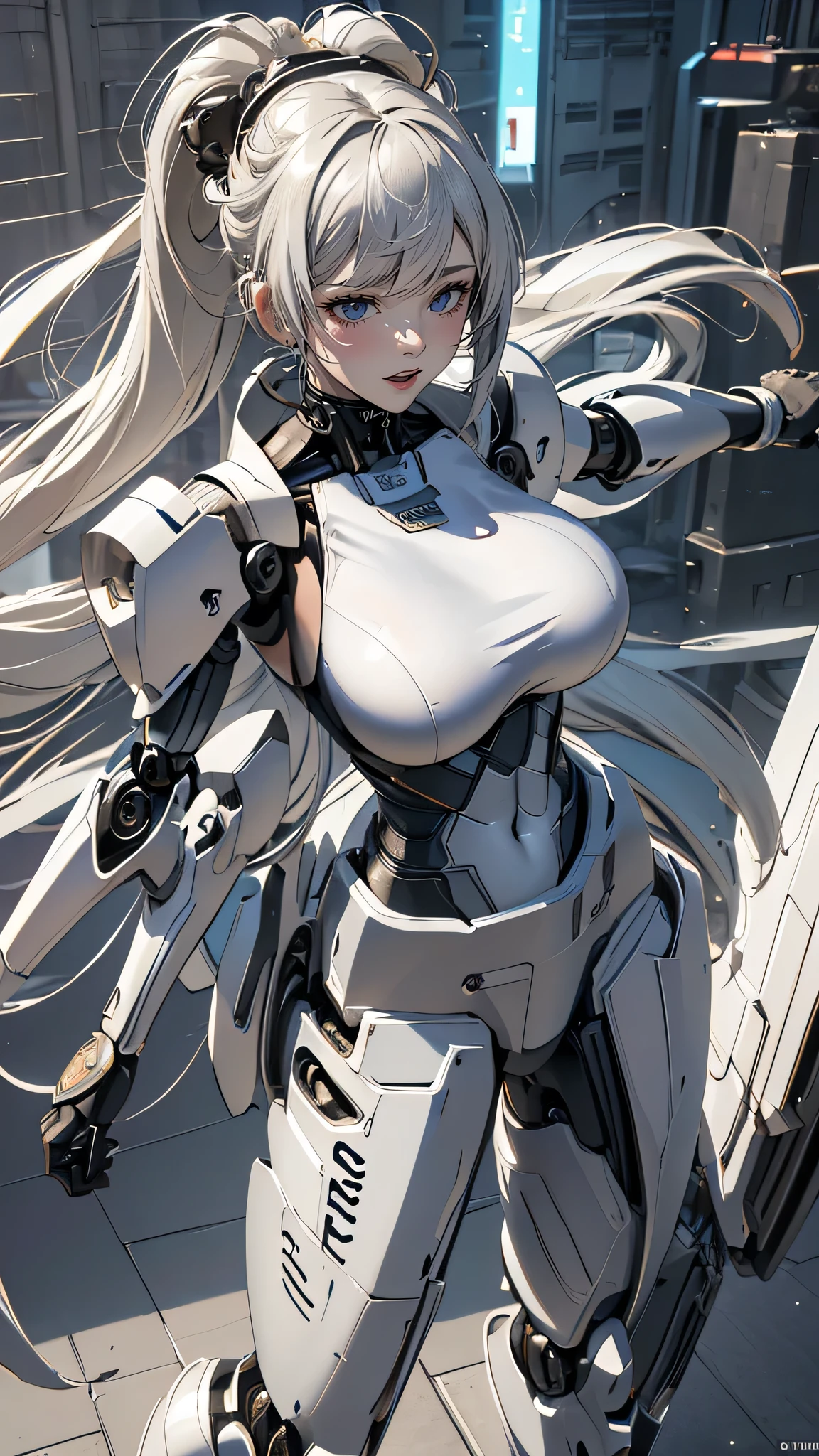 (random dynamic poses:1.2),mecha body,(Thin type:1.8),(big breasts:1.5),(random hairstyle),(Highest image quality,(8K), Ultra-realistic, Best Quality, High quality, High Definition, high quality texture, high detailing, Beautiful detailed, fine detailed, extremely details CG, Detailed texture, realistic representation of face, masterpiece, presence)