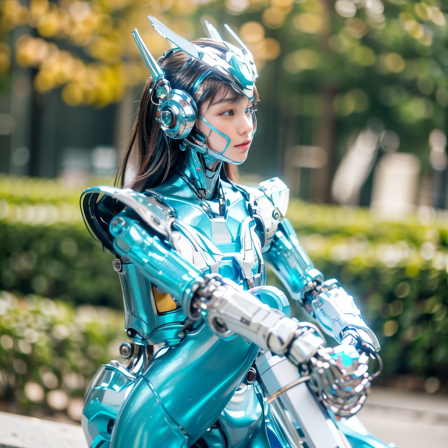 (best quality:1.2), 8k, highres, octan render, (masterpiece), extremely ultra detail, cyborgized Japanese woman, extremely ultra cute face, , skinny body, flat chest,  (blue metallic mechanical frame:1.5), (Power cables connected throughout the body), detaile up, Instead of hair, there are cables growing out of it, mechanical fusion, mechanical skeleton, bio mechanics, mechanical life-form, highly intricate detail, extremely ultra real texture, human-like skin, realistic hair, ultra realistic details, professional lighting, (realistic:1.4), (RAW photo:1.2), (photorealistic:1.37)