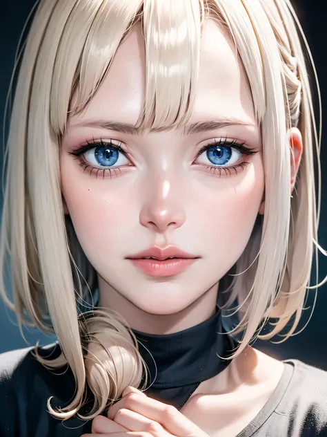 (sfw:1.8),real、8k、(masterpiece), (very complicated:1.3), (realistic), 1 female、woman portrait、28 years old、round face、blue eyes、...